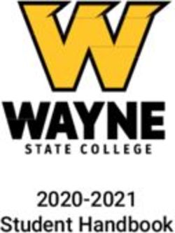 Student Handbook 2020-2021 - Wayne State College