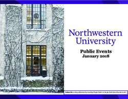 Public Events January 2018 - Northwestern University