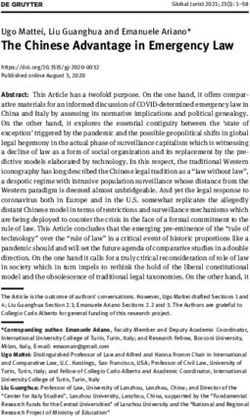 The Chinese Advantage in Emergency Law - Ugo Mattei, Liu Guanghua and Emanuele Ariano* - De Gruyter