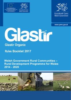 Glastir Organic Rules Booklet 2017 - Welsh Government Rural Communities - Rural Development Programme for Wales 2014 2020 - GOV.WALES