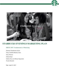 STARBUCKS EVENINGS MARKETING PLAN - MKTG 5007: Fundamentals of Marketing - Damiete Chamberlain ...