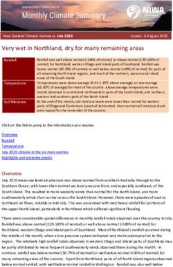 Very wet in Northland, dry for many remaining areas - NIWA