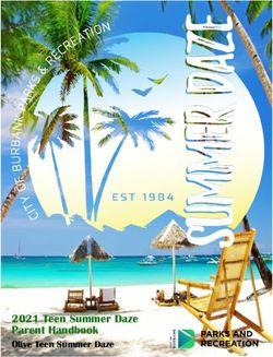 2021 Teen Summer Daze Parent Handbook - Olive Teen Summer Daze - City of Burbank