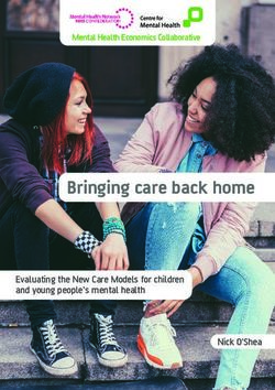 Bringing care back home - Evaluating the New Care Models for children and young people's mental health - Centre for Mental Health