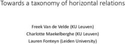 Towards a taxonomy of horizontal relations - Freek Van de Velde (KU Leuven) Charlotte Maekelberghe (KU Leuven) Lauren Fonteyn (Leiden University) ...