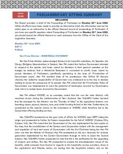 PARLIAMENTARY SITTING SUMMARY - Parliament of Samoa