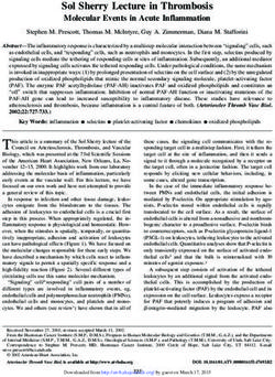 Sol Sherry Lecture in Thrombosis - Molecular Events in Acute Inflammation
