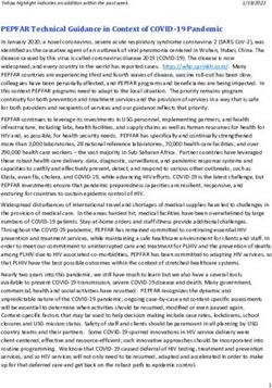 PEPFAR Technical Guidance in Context of COVID-19 Pandemic