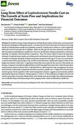 Long-Term Effect of Lophodermium Needle Cast on The Growth of Scots Pine and Implications for Financial Outcomes - MDPI