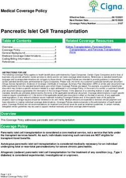 Pancreatic Islet Cell Transplantation - Medical Coverage Policy - Cigna