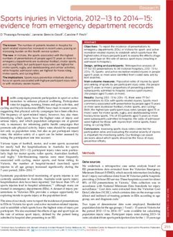 Sports injuries in Victoria, 2012e13 to 2014e15: evidence from emergency department records - Mja