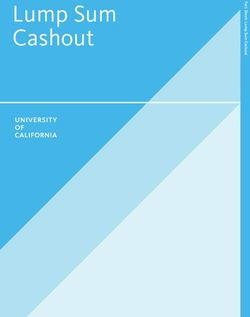 Lump Sum Cashout - University of California