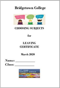 Bridgetown College CHOOSING SUBJECTS LEAVING CERTIFICATE - Name: _ Class