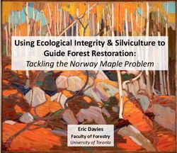 Using Ecological Integrity & Silviculture to Guide Forest Restoration: Tackling the Norway Maple Problem