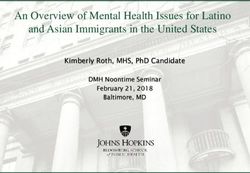 AN OVERVIEW OF MENTAL HEALTH ISSUES FOR LATINO AND ASIAN IMMIGRANTS IN THE UNITED STATES - KIMBERLY ROTH, MHS, PHD CANDIDATE