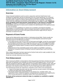 Information on Grant Disbursement Overview - 2018 SGF R2-2018 ...