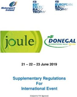 Supplementary Regulations For International Event 21 - 22 - 23 June 2019 - Donegal International Rally