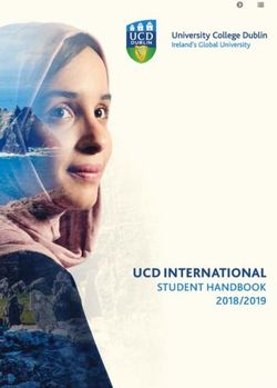 UCD INTERNATIONAL STUDENT HANDBOOK 2018/2019 - University College Dublin