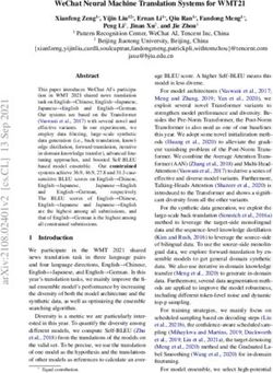 WECHAT NEURAL MACHINE TRANSLATION SYSTEMS FOR WMT21