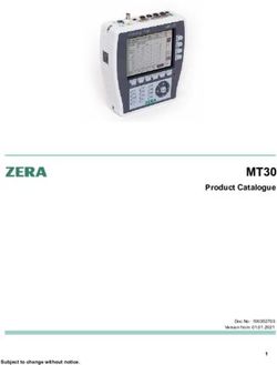 MT30 Product Catalogue - Subject to change without notice - ZERA GmbH