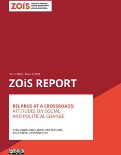 ZOIS REPORT BELARUS AT A CROSSROADS: ATTITUDES ON SOCIAL AND POLITICAL CHANGE - CENTRE FOR EAST EUROPEAN AND ...