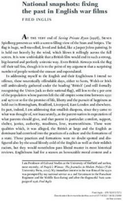 National snapshots: fixing the past in English war films - British cinema of the 1950s: a celebration