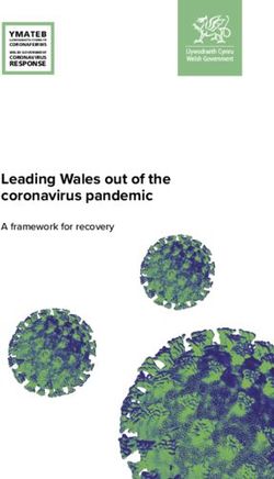 Leading Wales out of the coronavirus pandemic - A framework for recovery - YMATEB - Welsh ...