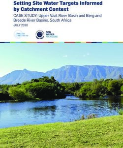 Setting Site Water Targets Informed by Catchment Context - CASE STUDY: Upper Vaal River Basin and Berg and Breede River Basins, South Africa JULY 2020