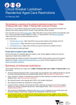 Circuit Breaker Lockdown Residential Aged Care Restrictions - ACSA