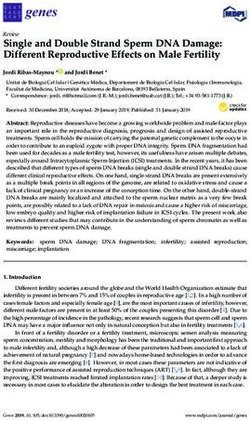 Single and Double Strand Sperm DNA Damage: Different Reproductive Effects on Male Fertility - MDPI