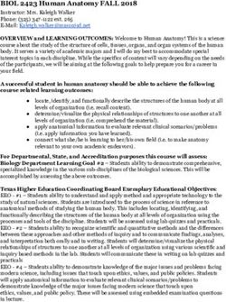 BIOL 2423 Human Anatomy FALL 2018 - Angelo State University