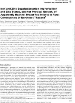 Iron and Zinc Supplementation Improved Iron and Zinc Status, but Not Physical Growth, of Apparently Healthy, Breast-Fed Infants in Rural ...