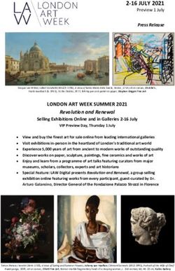 2-16 JULY 2021 Preview 1 July - London Art Week