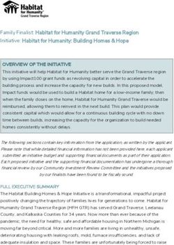 OVERVIEW OF THE INITIATIVE - Impact 100 Traverse City