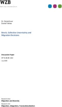 Brexit, Collective Uncertainty and Migration Decisions - Dr. Daniel Auer Daniel Tetlow