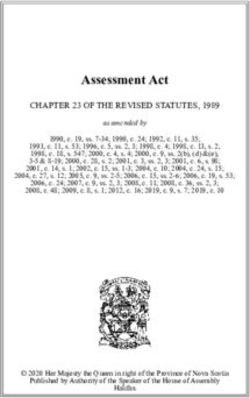 Assessment Act CHAPTER 23 OF THE REVISED STATUTES, 1989 - Nova Scotia Legislature