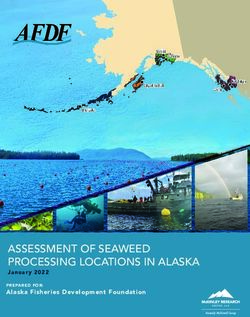 ASSESSMENT OF SEAWEED PROCESSING LOCATIONS IN ALASKA - January 2022 Alaska Fisheries Development Foundation