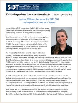 Larissa Williams Receives the 2021 SOT Undergraduate Educator Award