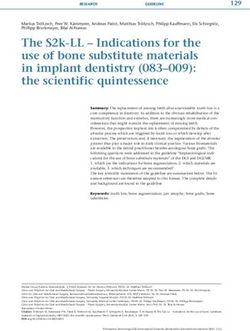 The S2k-LL - Indications for the use of bone substitute materials in implant dentistry (083-009): the scientific quintessence