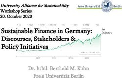 Sustainable Finance in Germany: Discourses, Stakeholders & Policy Initiatives - Dr. habil. Berthold M. Kuhn Freie Universit&auml;t Berlin - Freie ...
