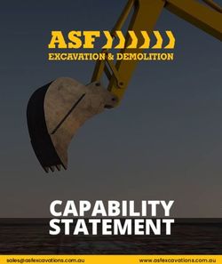CAPABILITY STATEMENT www.asfexcavations.com.au - ASF Excavations