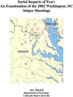 Social Impacts of Fear: An Examination of the 2002 Washington, DC Sniper Shootings - Alex Mitchell Department of Sociology Colorado State University