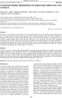LYSOSOMOTROPIC PROPERTIES OF SODIUM BICARBONATE AND COVID-19
