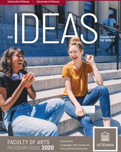 FACULTY OF ARTS PROGRAM GUIDE 2020 - OUR TRANSFORM THE WORLD - Faculté des arts ...