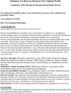 Substance Use Recovery Resource List-Updated Weekly