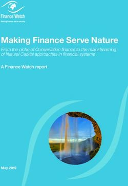 Making Finance Serve Nature - From the niche of Conservation finance to the mainstreaming of Natural Capital approaches in financial systems ...