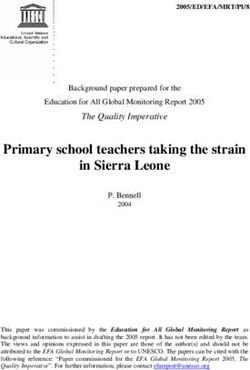 Primary school teachers taking the strain in Sierra Leone