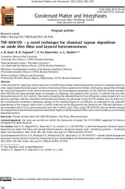 Condensed Matter and Interphases - Voronezh State ...