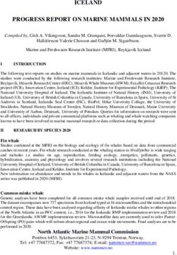 ICELAND PROGRESS REPORT ON MARINE MAMMALS IN 2020