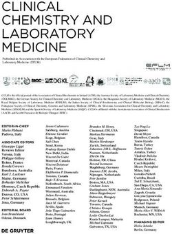 CLINICAL CHEMISTRY AND LABORATORY MEDICINE - De ...